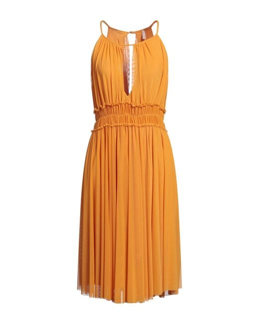 White Wise Orange Midi Dress