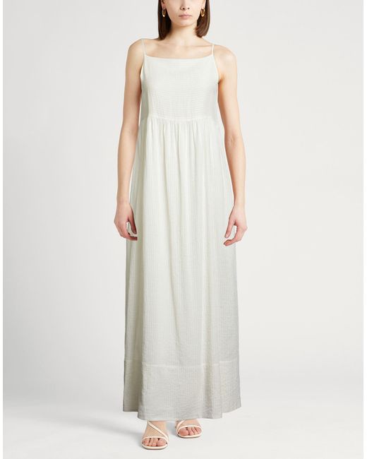 Massimo Alba White Maxi Dress Cotton, Viscose
