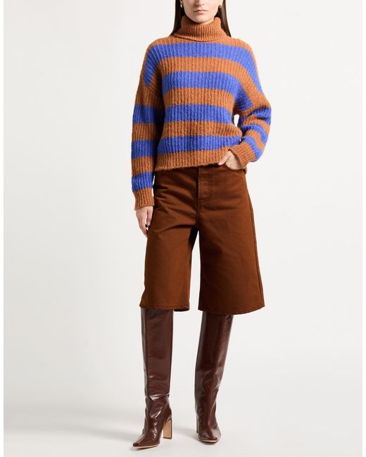 Nenette Blue Turtleneck Polyamide, Mohair Wool, Alpaca Wool, Elastane