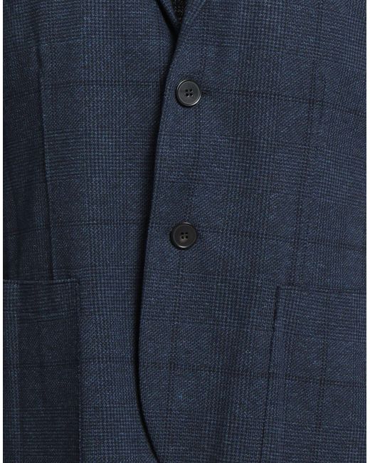 Harris Wharf London Blue Blazer Wool, Cotton for men