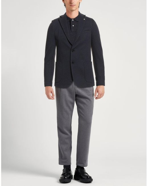 Liu Jo Blue Blazer Cotton, Wool, Polyester, Polyamide for men