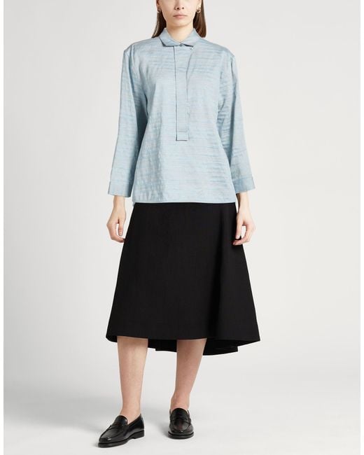 Emporio Armani Blue Icon Sky Top Linen, Viscose, Polyamide
