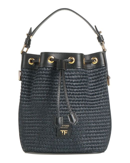 Tom Ford Black Handbag Viscose, Cotton, Calfskin, Brass