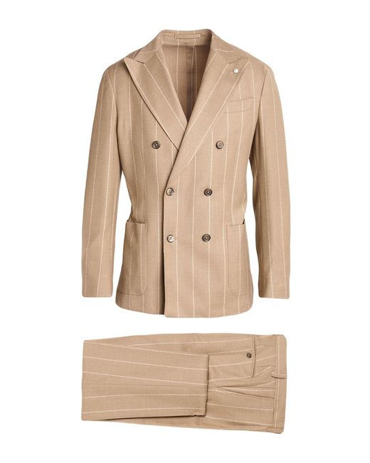 L.b.m. 1911 Natural Suit Virgin Wool, Elastane for men