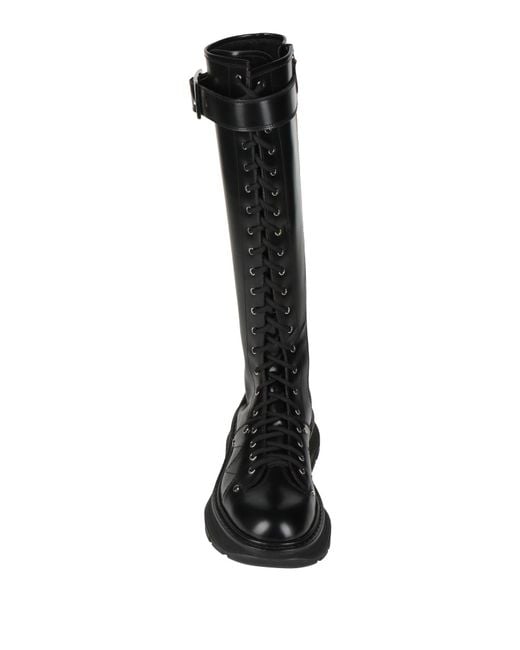 McQueen Black Boot Leather