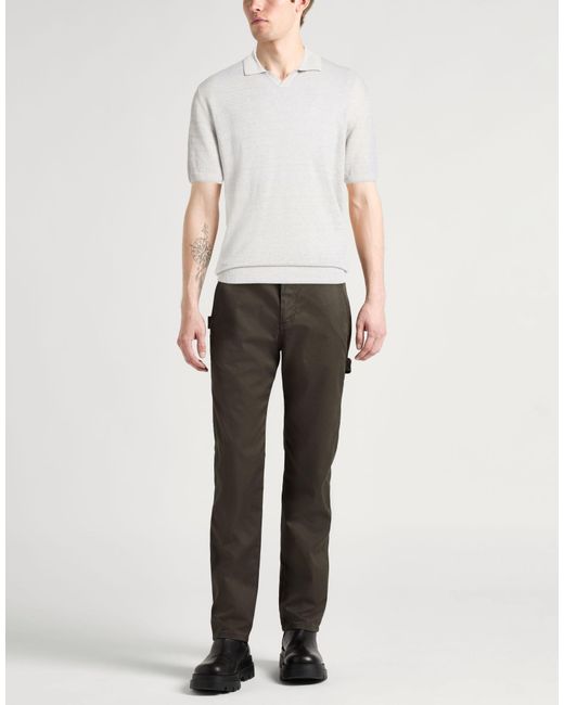 120% Lino White Light Sweater Linen for men