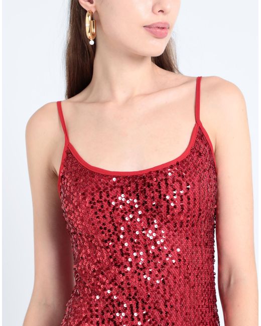 TOPSHOP Red Midi Dress