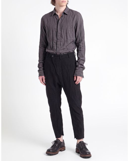 Masnada Black Pants Virgin Wool, Cotton, Metal for men