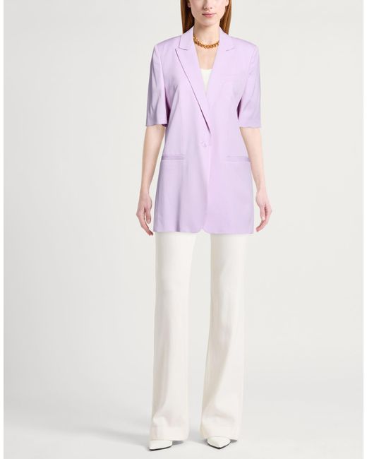 Dondup Purple Blazer Virgin Wool, Elastane