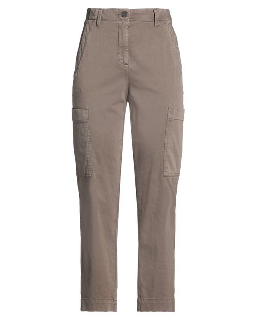 Luisa Cerano Gray Pants Cotton, Elastane