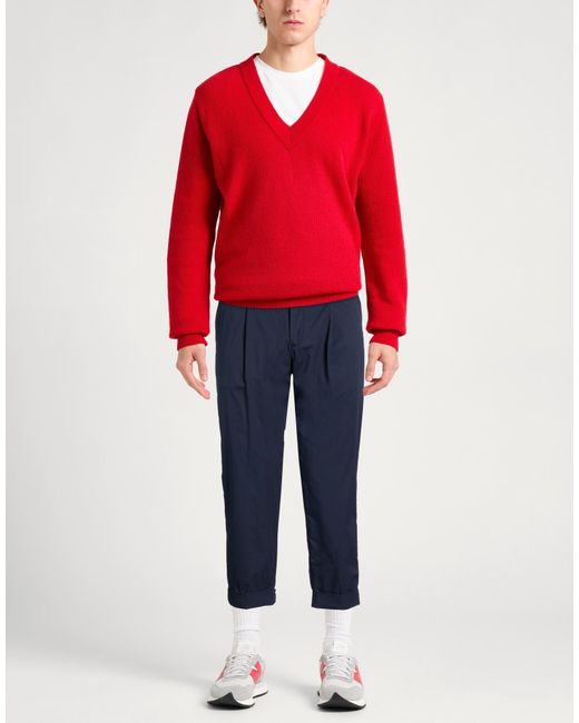 Paoloni Blue Midnight Pants Cotton, Polyamide, Elastane for men