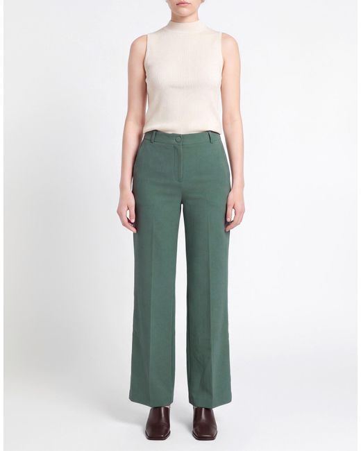 Suoli Green Pants Polyester, Viscose, Elastane