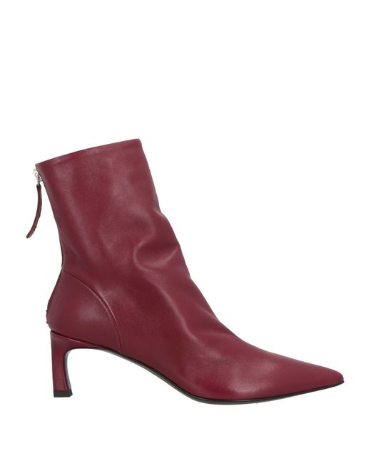 Halmanera Purple Garnet Ankle Boots Leather