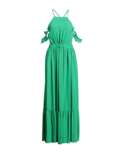 Rebel Queen Green Maxi Dress Polyester