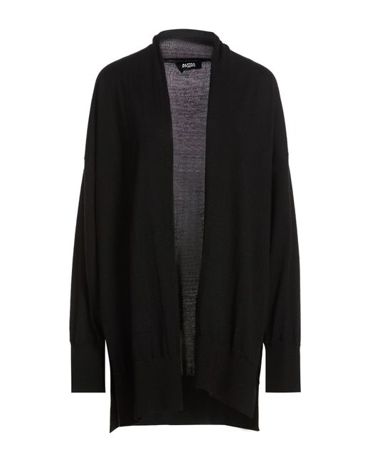 Alpha Studio Black Cardigan Merino Wool