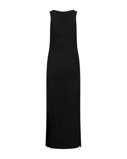 Ganni Black Maxi Dress Organic Cotton, Elastane