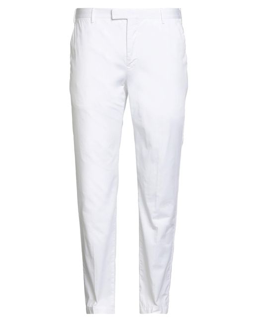PT Torino White Pants Cotton, Silk, Elastane for men