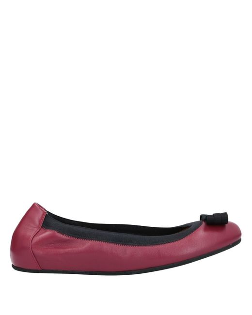 Bally Leather Ballet Flats Lyst