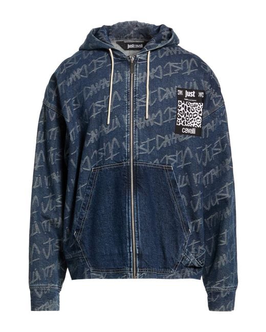 Just Cavalli Blue Denim Outerwear for men