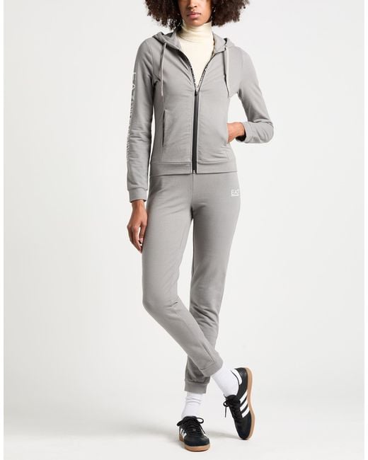 EA7 Gray Tracksuit Cotton, Elastane