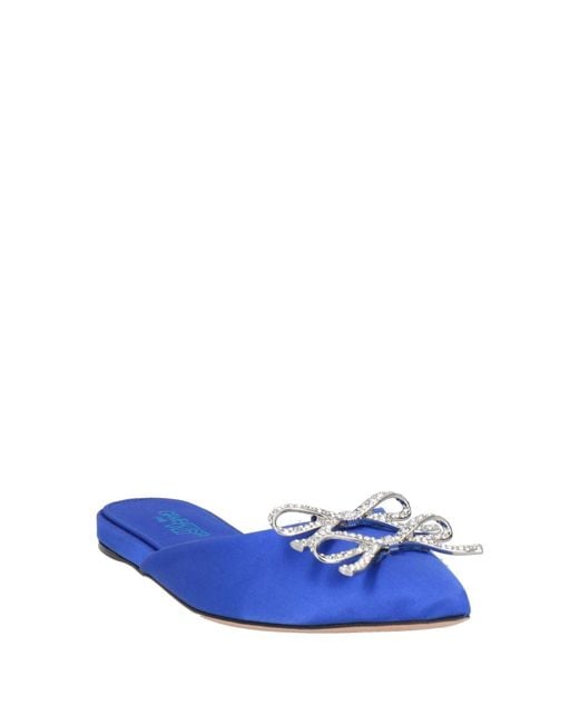 Giambattista Valli Blue Mules & Clogs Textile Fibers
