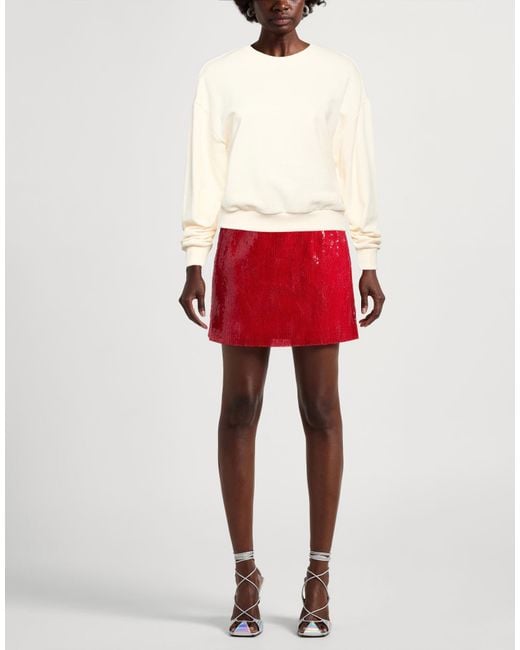 ARMANI EXCHANGE White Cream Sweatshirt Cotton, Elastane