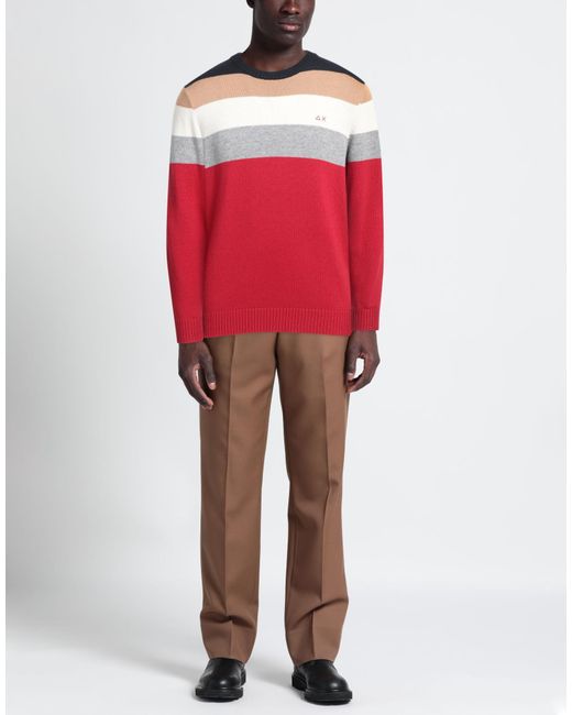 Sun 68 Red Sweater for men