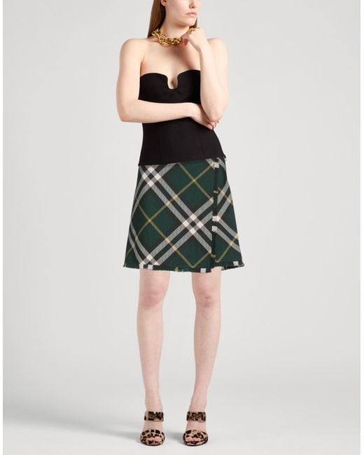 Burberry Green Mini Skirt Wool