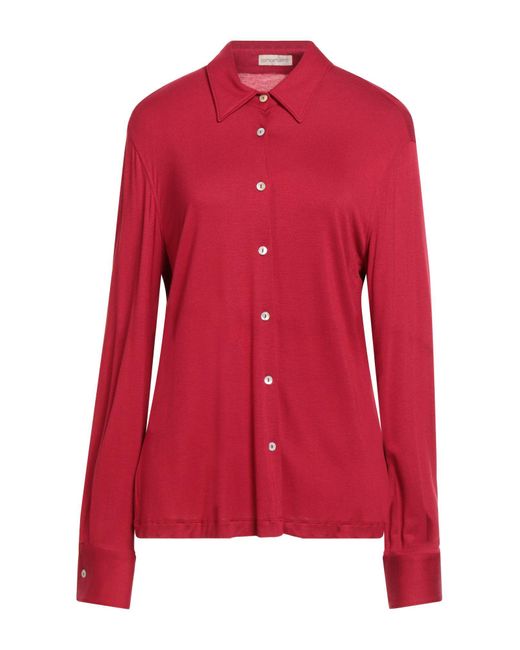 Camicettasnob Red Shirt Viscose, Elastane