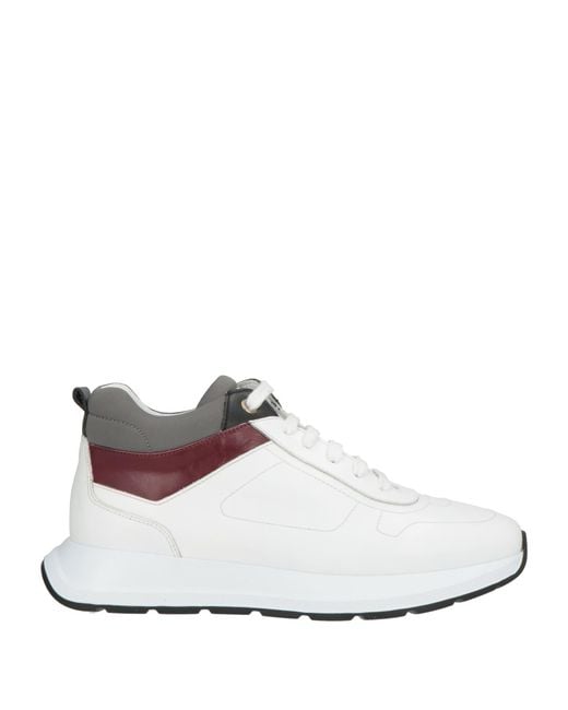 Cerruti 1881 White Sneakers Cow Leather, Textile Fibers