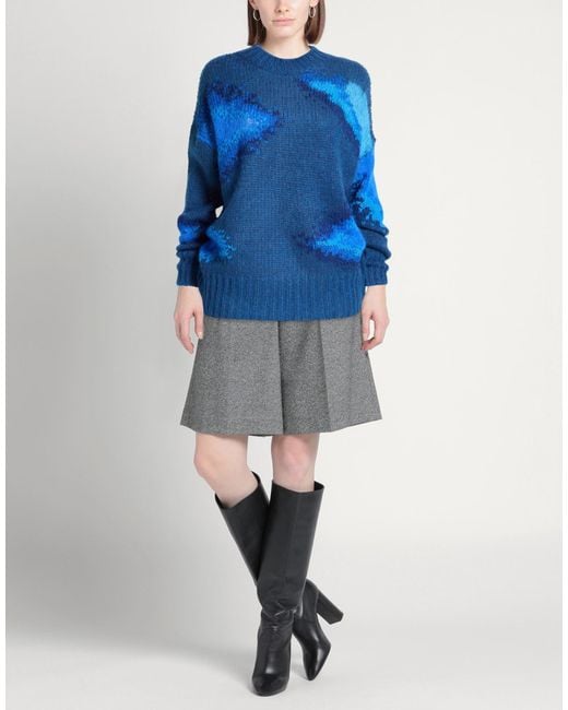 Dondup Blue Slate Sweater Acrylic, Polyamide, Mohair Wool