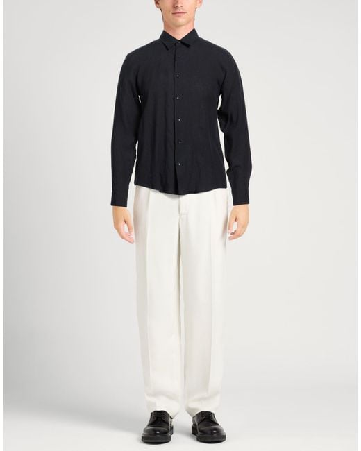 Sandro Blue Midnight Shirt Linen for men