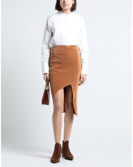 Just Cavalli Brown Midi Skirt