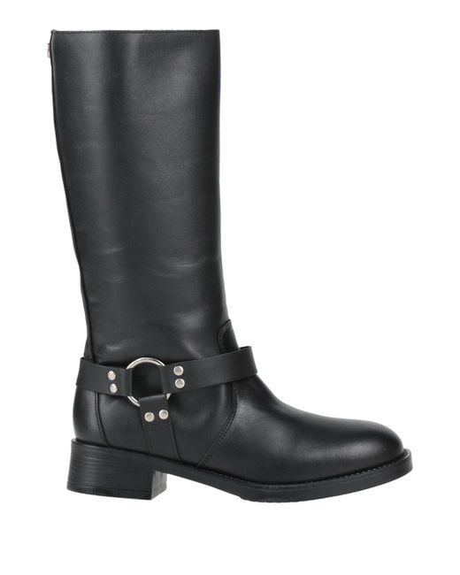 Steve Madden Black Boot Leather