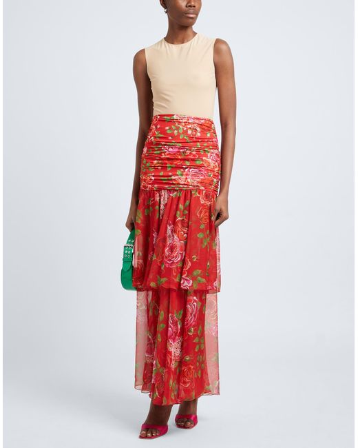 DISTRICT® by MARGHERITA MAZZEI Red Maxi Skirt