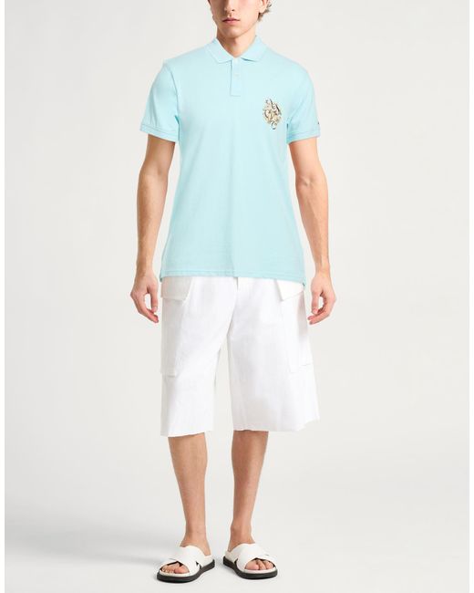 Roberto Cavalli Blue Polo Shirt for men