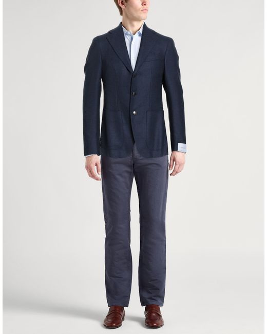 Caruso Blue Blazer Wool for men