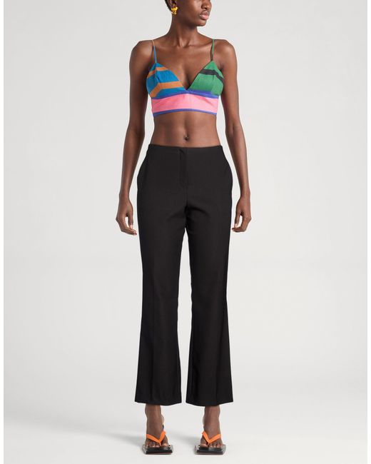 Diana Gallesi Black Pants Polyester, Elastane