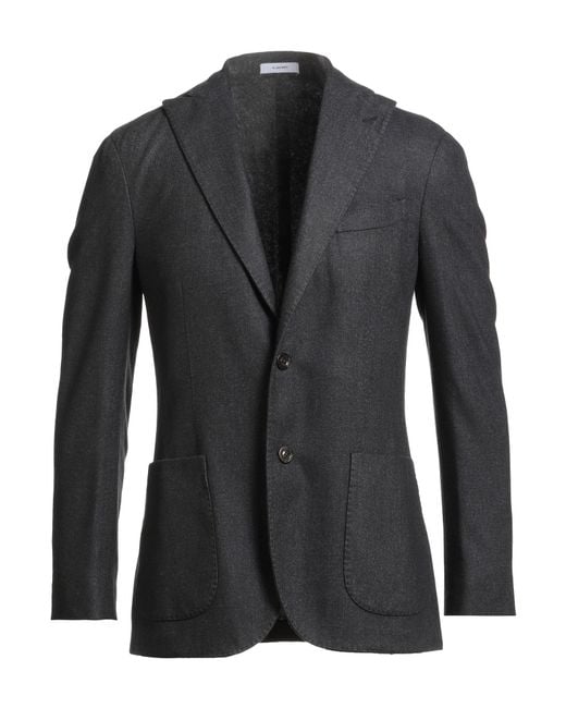 Boglioli Black Blazer Wool, Polyester for men