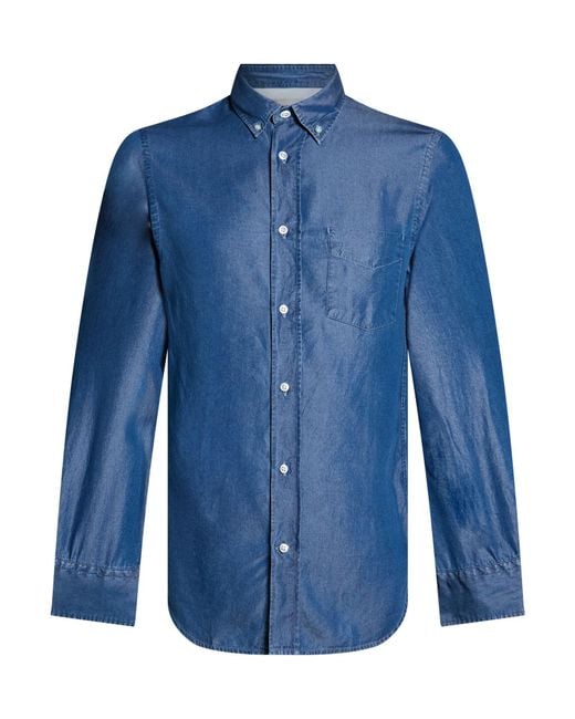 Officine Generale Blue Shirt for men