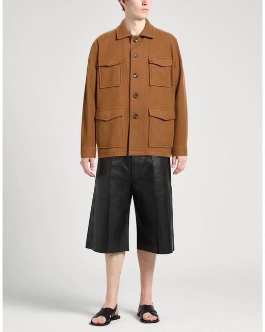 Tagliatore Brown Jacket Wool, Polyamide for men
