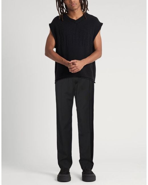 Iceberg Black Pants Polyester, Wool, Elastane for men