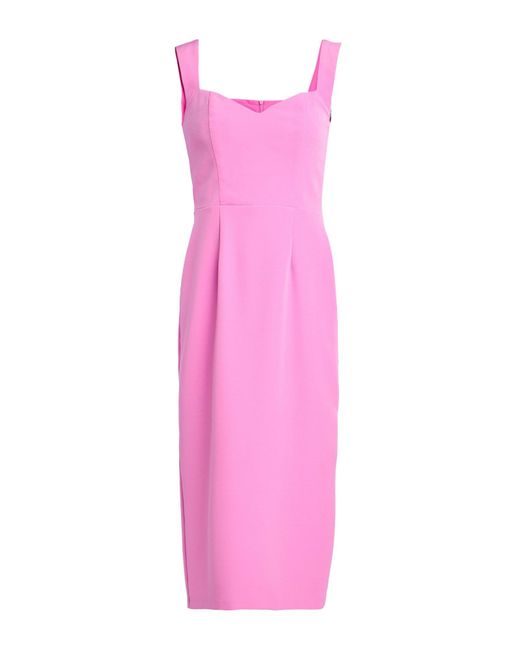 ACTUALEE Pink Midi Dress Polyester, Elastane
