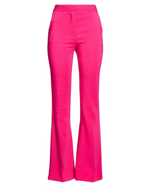 SIMONA CORSELLINI Pink Pants Polyester, Viscose, Cotton, Elastane