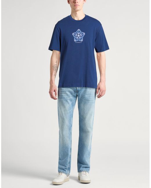 Emporio Armani Blue T-Shirt Cotton, Elastane for men