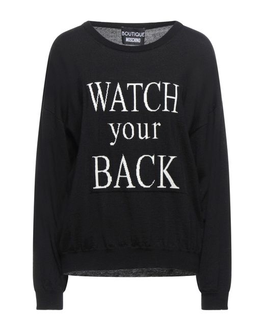Boutique Moschino Black Sweater Virgin Wool, Acrylic, Acetate, Polyamide, Polyester