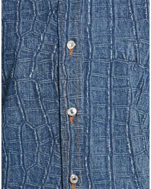 MSGM Blue Denim Shirts