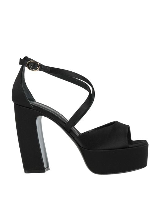 Roberto Festa Black Sandals Textile Fibers