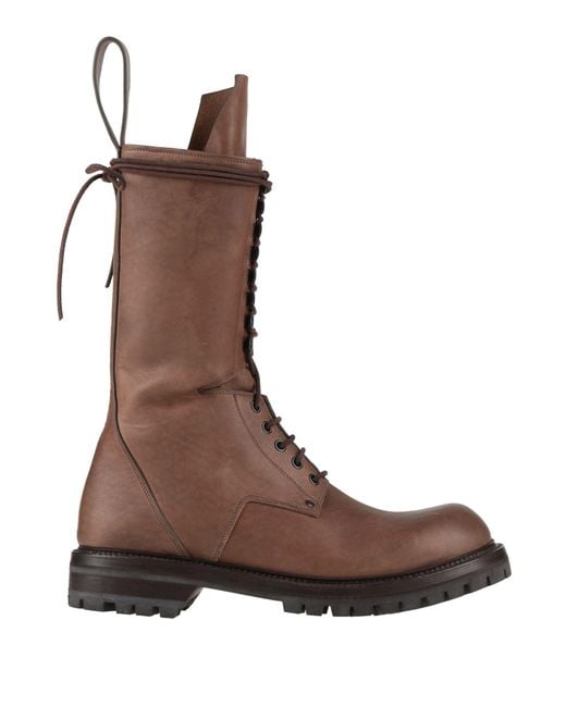Rick Owens Brown Boot Leather for men