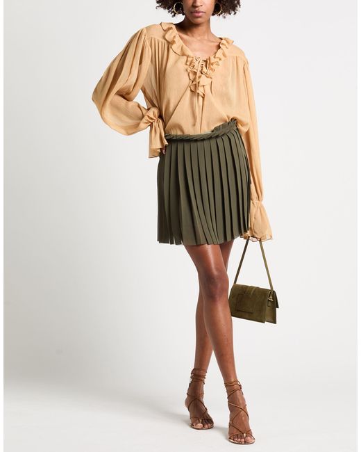 AMI Green Mini Skirt Polyester